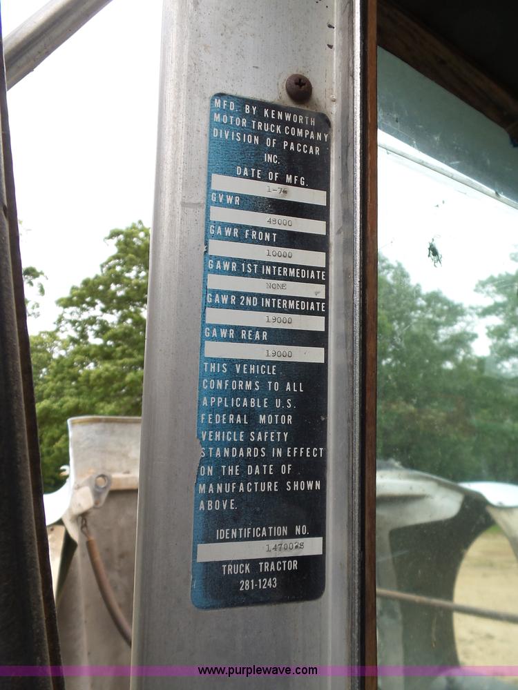 image for item L5821 1975 Kenworth W900 semi truck