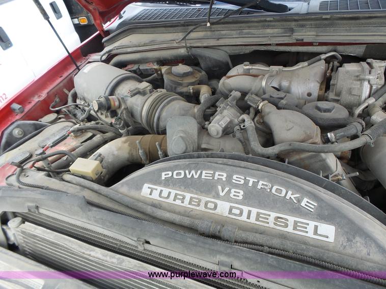 image for item L7224 2008 Ford F350 Super Duty Crew Cab flatbed pickup truck