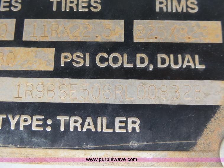 image for item J6125 1994 Ranch bottom dump trailer