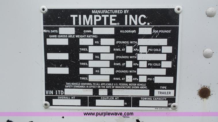 image for item K5198 1999 Timpte Super Hopper double hopper grain trailer