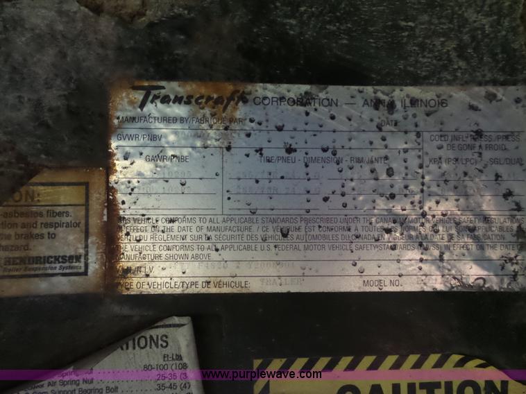 image for item L5802 2000 Transcraft Eagle flatbed trailer