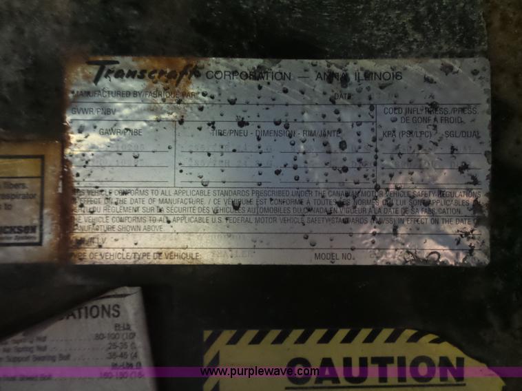 image for item L5802 2000 Transcraft Eagle flatbed trailer