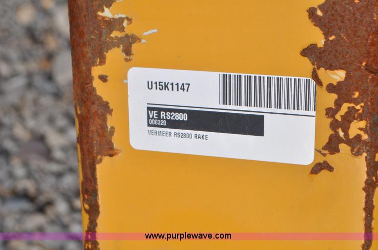 image for item G7362 Vermeer R2800 rake