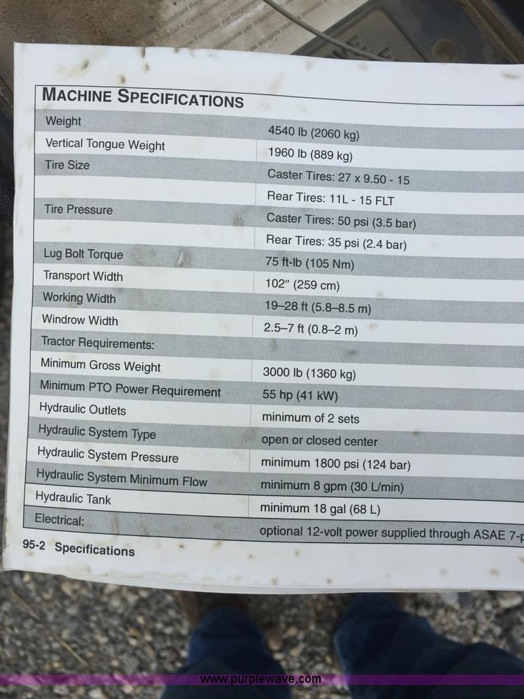 image for item G7363 Vermeer R2800 rake