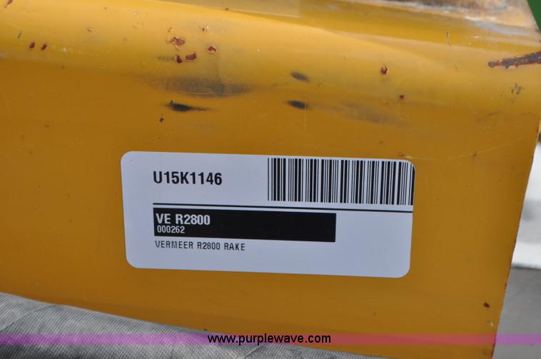 image for item G7363 Vermeer R2800 rake