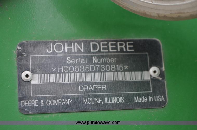 image for item G7368 John Deere 635D draper head