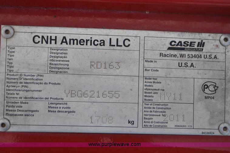 image for item G7377 2009 Case IH 1903WD self-propelled windrower