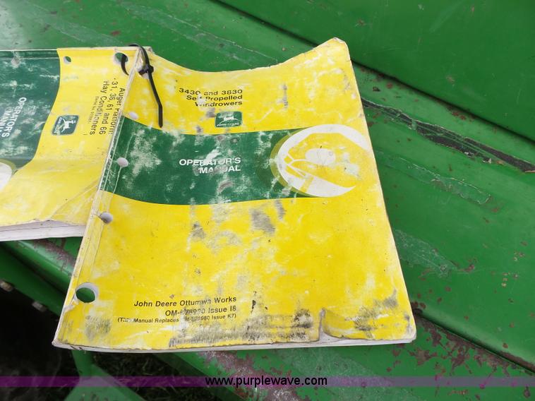 image for item J4977 1993 John Deere 3830 self-propelled windrower
