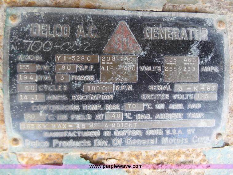 image for item K1331 AC Delco generator