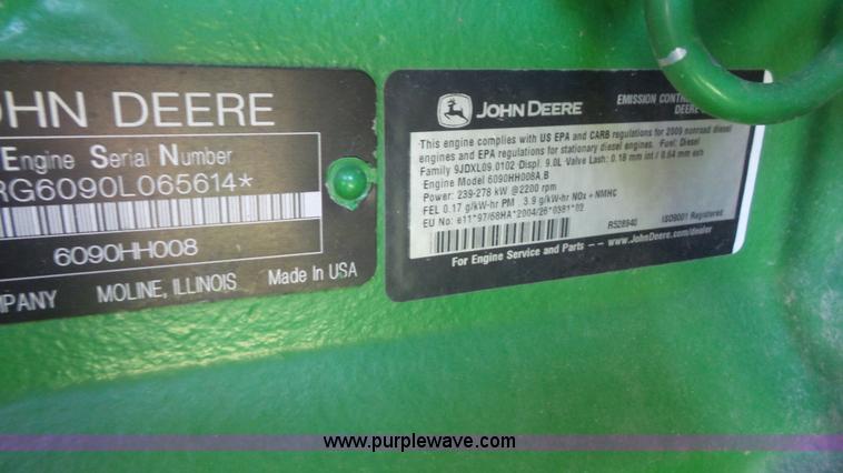 image for item K5171 2009 John Deere 9670 STS RWA combine