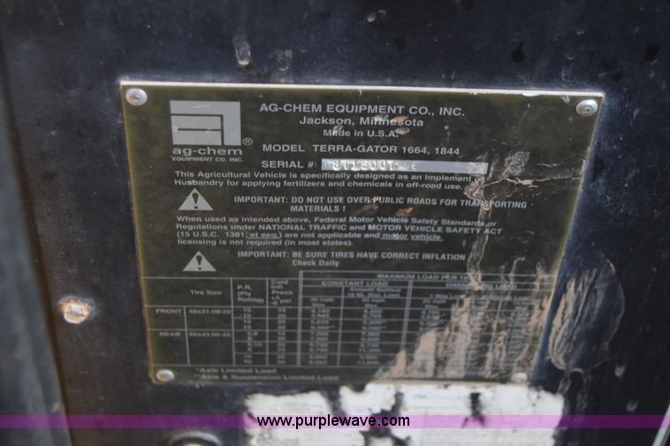 image for item K7495 1996 Ag-Chem TerraGator 1844 self-propelled sprayer