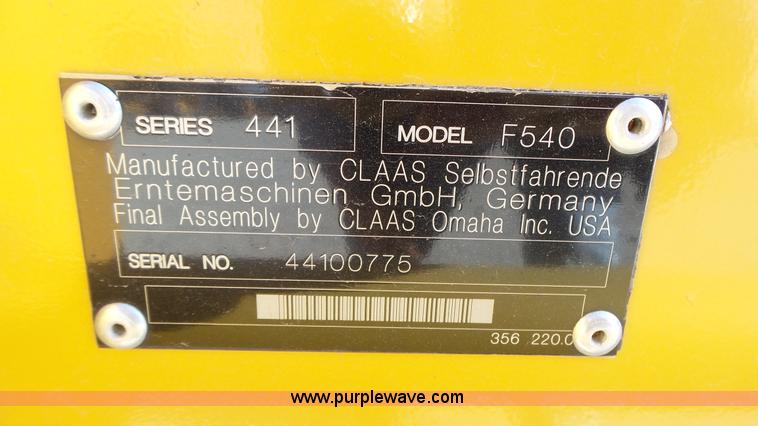 image for item K8256 2009 Claas Lexion F540 Max Flex Series 441 flex head