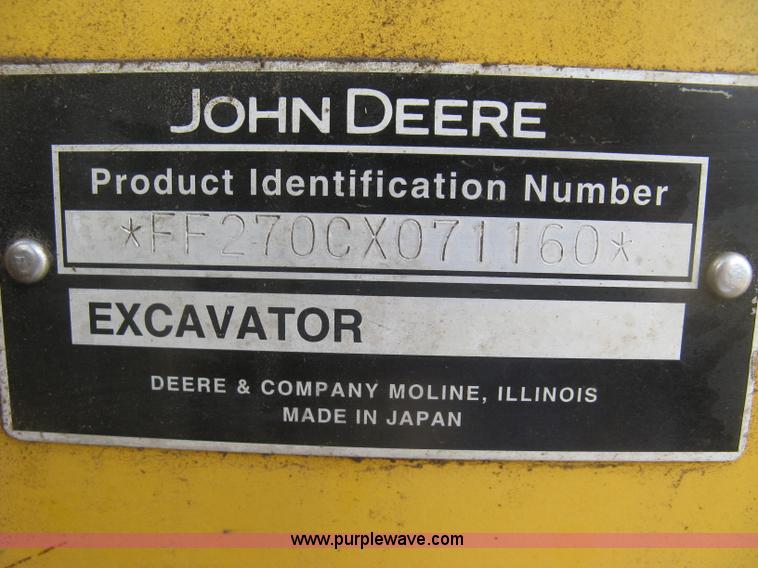 image for item J2815 2003 John Deere 270C LC excavator