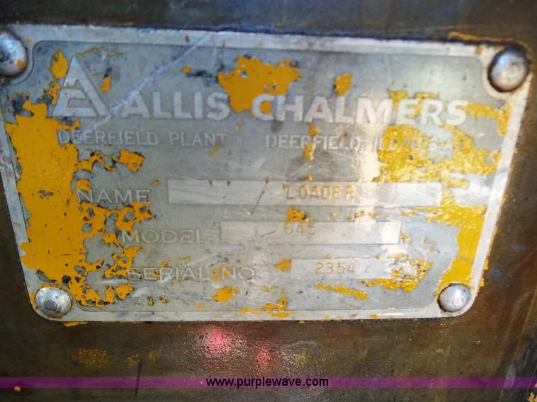 image for item K1376 1968 Fiat-Allis 645 wheel loader