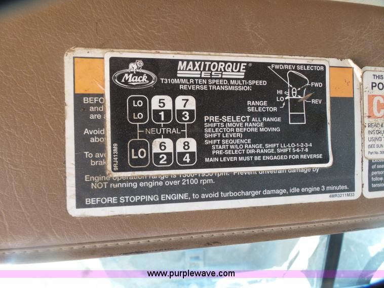 image for item K1388 2003 Mack CV713 Granite dump truck