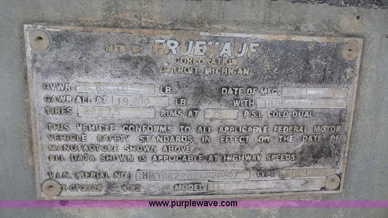 image for item K4523 1981 Fruehauf TE0-F2-R tank trailer