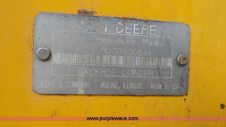 image for item K4589 1992 John Deere 310D backhoe