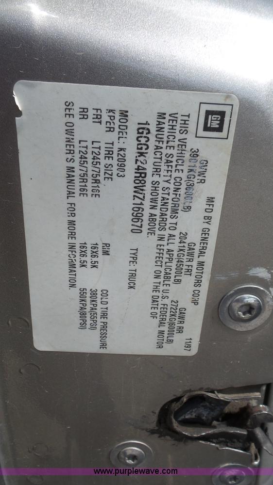 image for item K4606 1998 Chevrolet 2500 utility truck