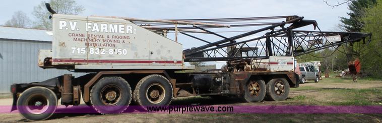image for item K4677 1970 Link-Belt HC218 truck crane and trailer