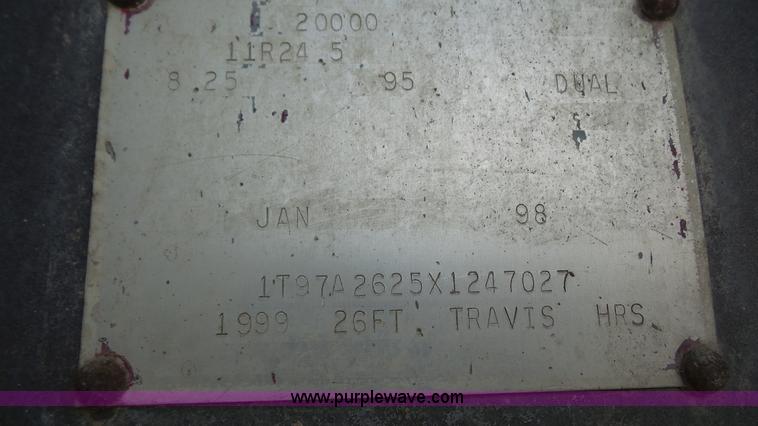 image for item K5219 1999 Travis HRS end dump trailer