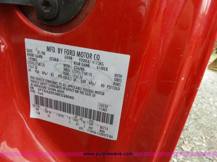 image for item K7231 2008 Ford F250 Super Duty SuperCab pickup truck