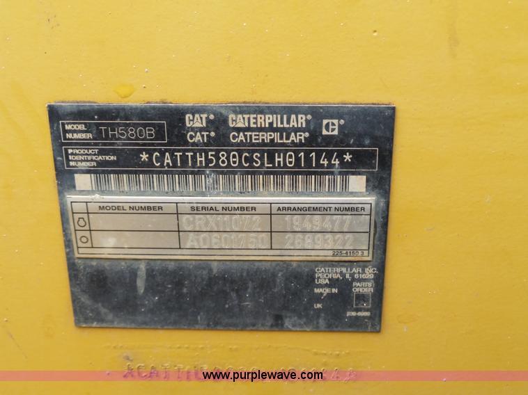 image for item K7237 2006 Caterpillar TH580B telehandler
