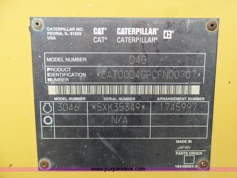 image for item K7929 2003 Caterpillar D4G dozer