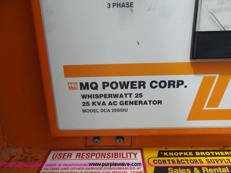 image for item K7971 Multi Quip Whisperwatt 25 generator