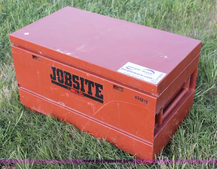 Jobox Worksite toolbox in Bray, OK Item K8894 sold Purple Wave