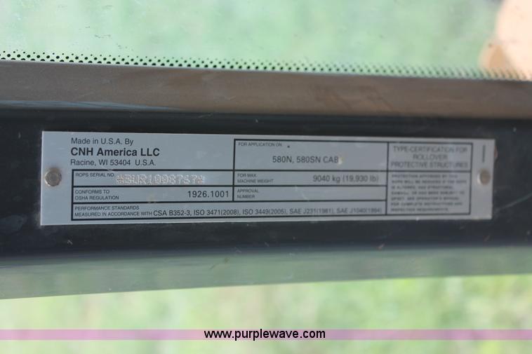 image for item K8900 2012 Case 580 Super N backhoe