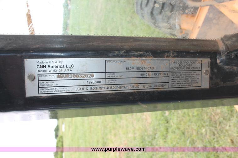 image for item K8901 2010 Case 580 Super M Series II backhoe