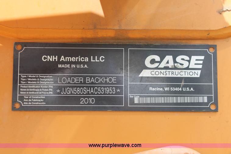 image for item K8901 2010 Case 580 Super M Series II backhoe