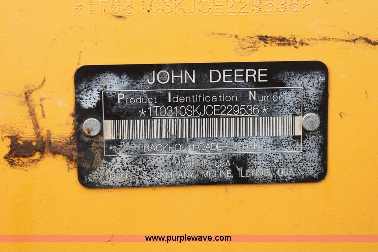 image for item K8902 2012 John Deere 310SK backhoe