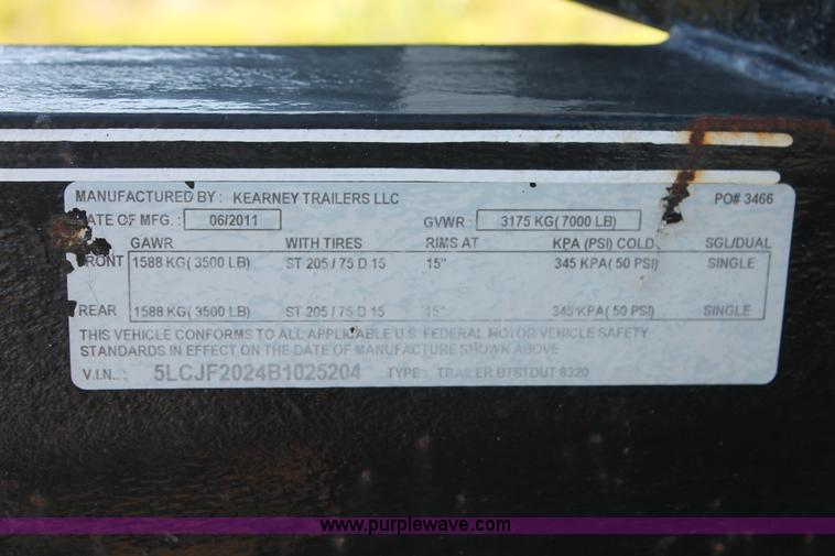 image for item K8966 2011 Kearney worksite cooling trailer