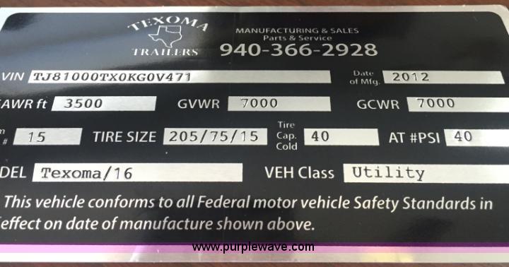 image for item K8968 2012 Texoma worksite cooling trailer