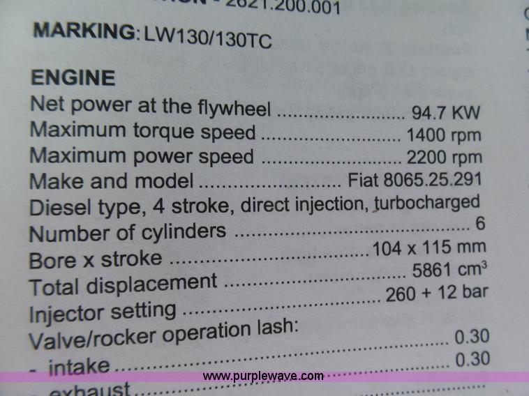 image for item L2000 New Holland 130TC wheel loader