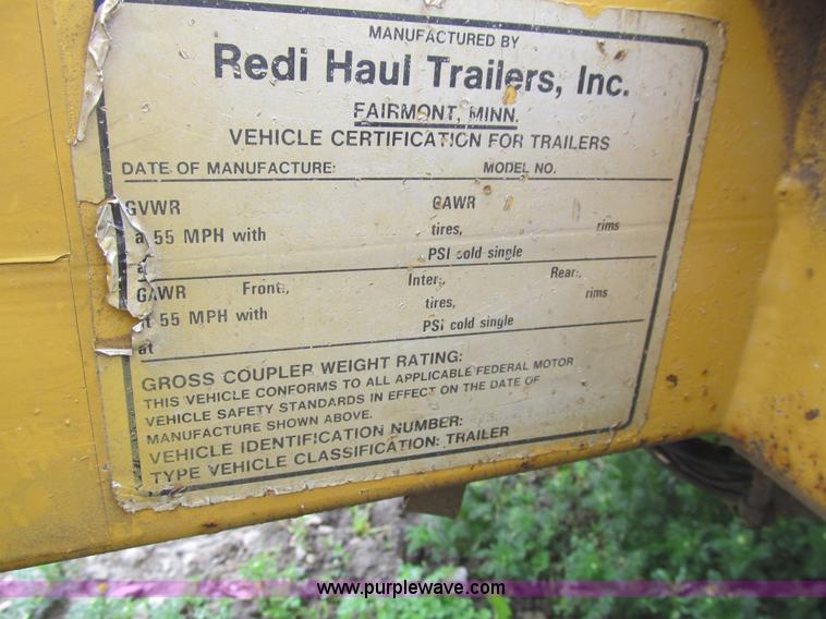 image for item L5707 1998 Redi Haul equipment trailer