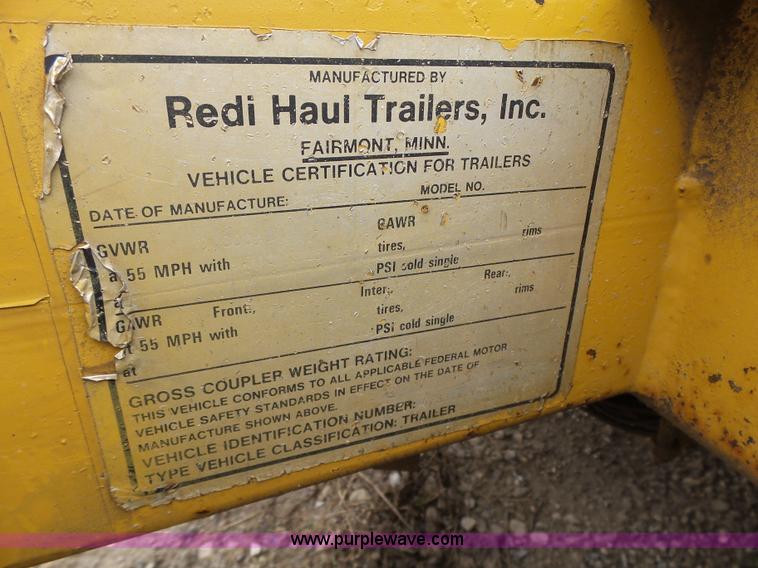 image for item L5707 1998 Redi Haul equipment trailer