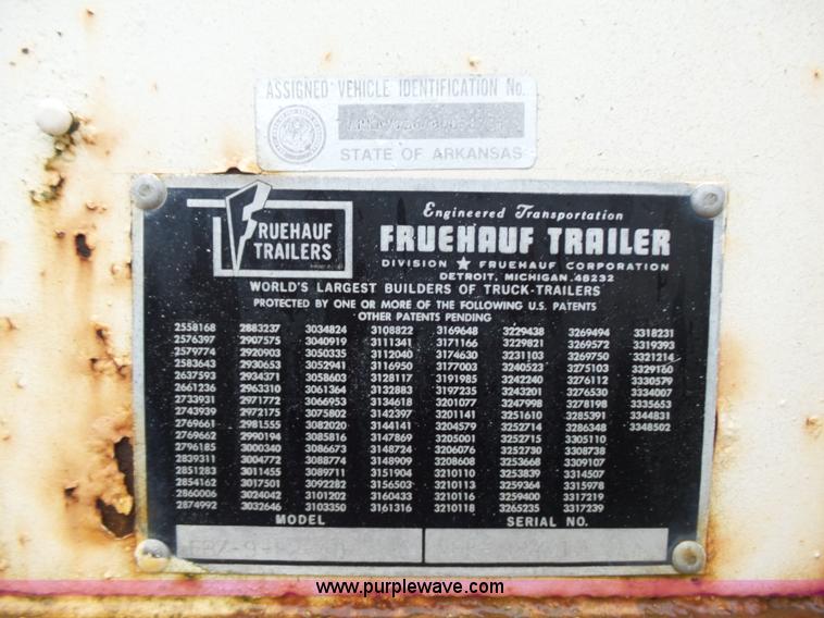 image for item L5772 1969 Shop built dry van trailer