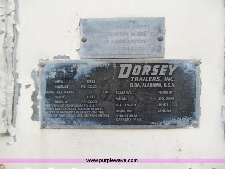 image for item L5779 1979 Dorsey SIDT277PB dry van trailer