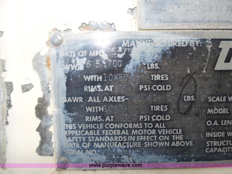 image for item L5779 1979 Dorsey SIDT277PB dry van trailer