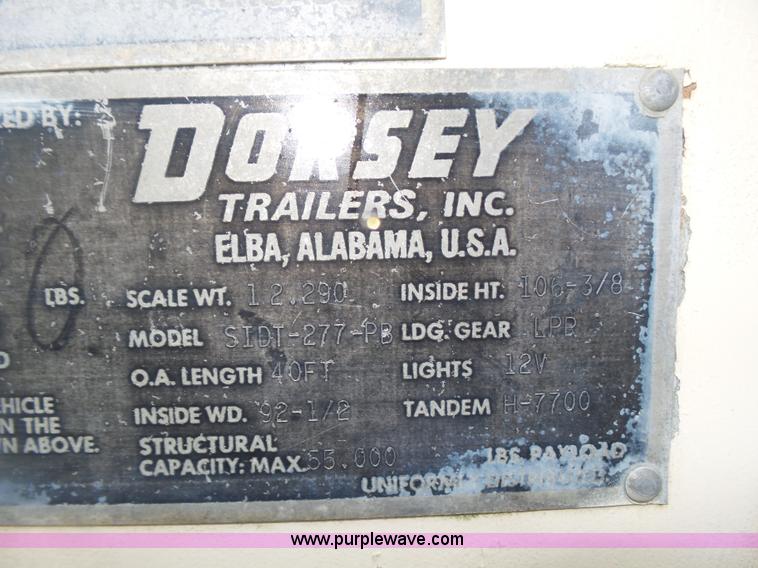 image for item L5779 1979 Dorsey SIDT277PB dry van trailer