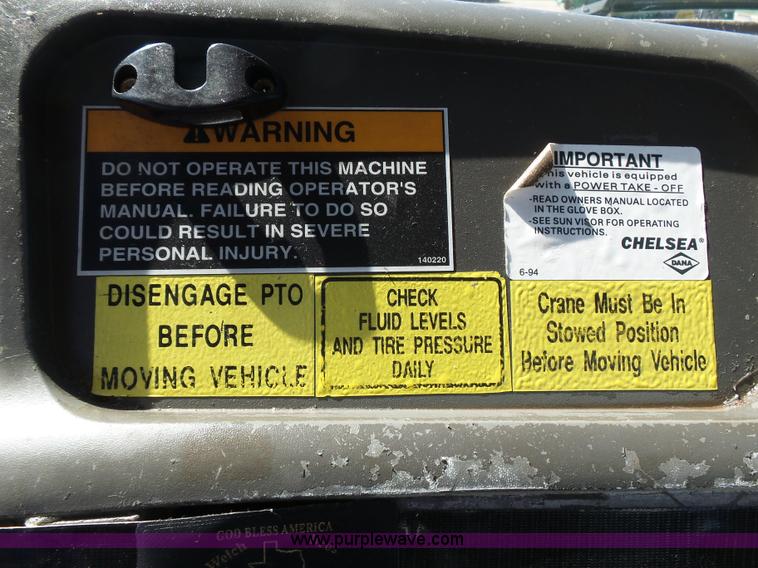 image for item L5825 2002 Sterling M7500 Acterra service truck with crane