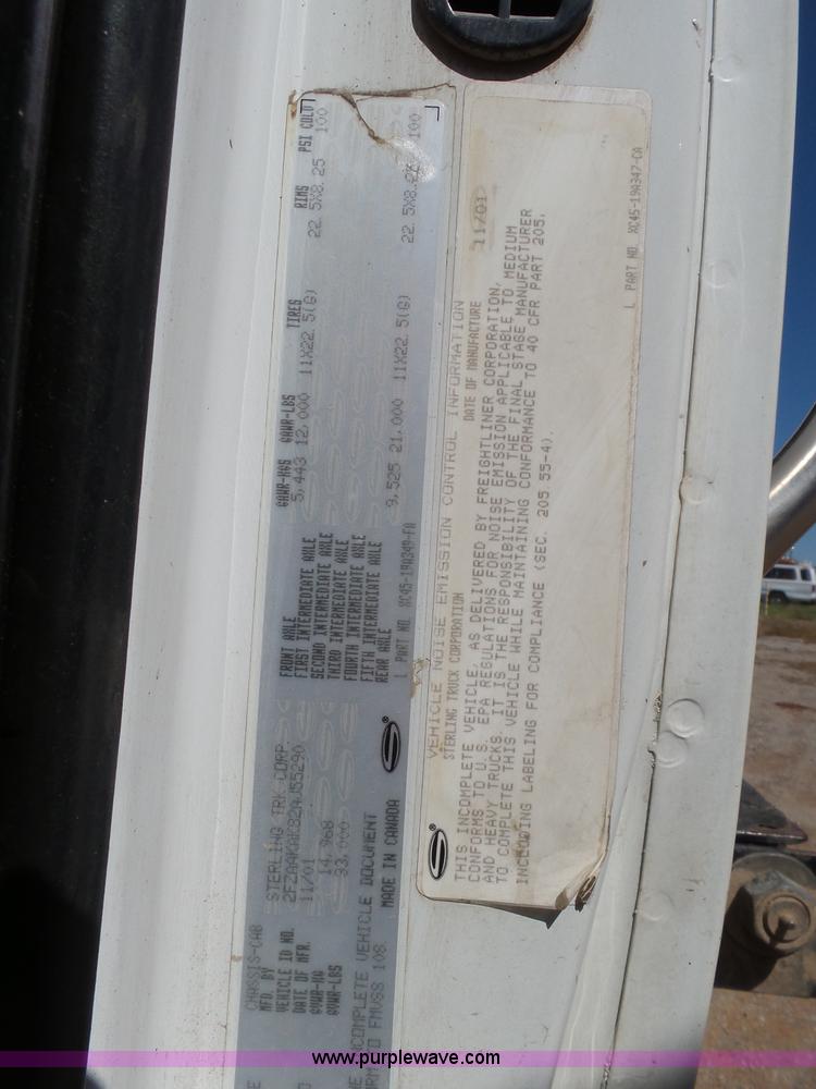 image for item L5825 2002 Sterling M7500 Acterra service truck with crane