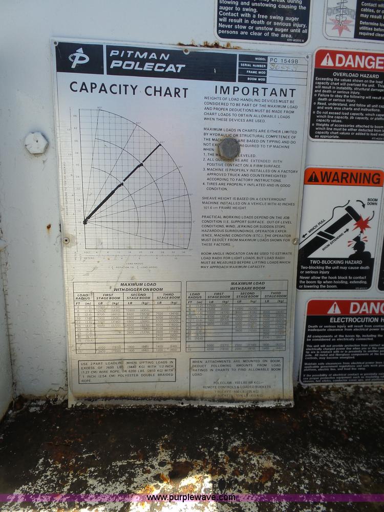 image for item L5827 1997 Ford F800 Super Duty digger derick truck