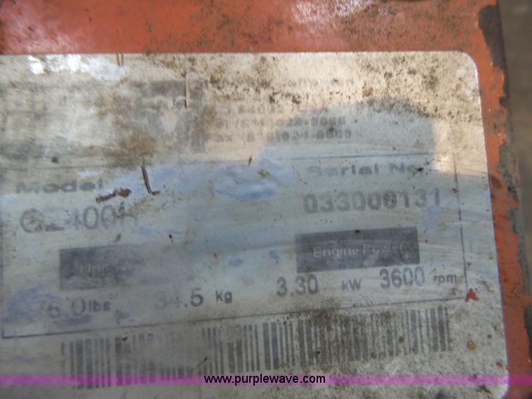 image for item L6016 Billy Goat GZ400 crack machine