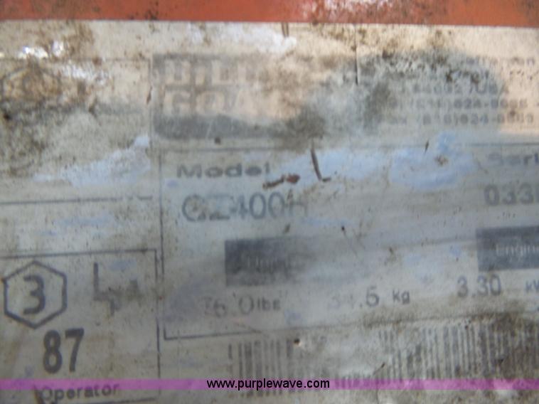 image for item L6016 Billy Goat GZ400 crack machine