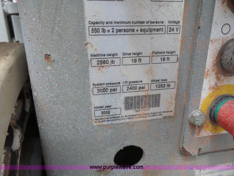 image for item L6048 2008 Skyjack 3219 scissor lift