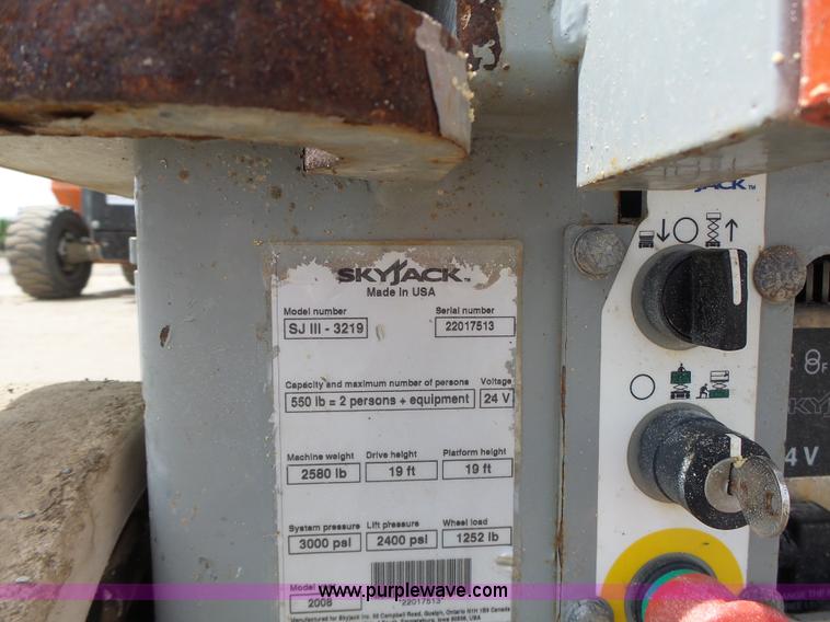 image for item L6050 2008 Skyjack 3219 scissor lift