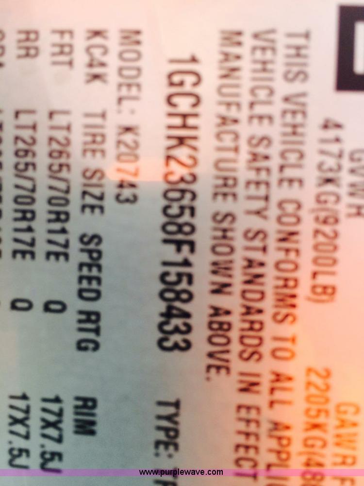 image for item L6335 2008 Chevrolet Silverado 2500HD Crew Cab pickup truck